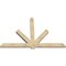 Ekena Millwork Kennewick Rough Sawn Timber Gable Bracket, Douglas Fir, 96"W x 64"H x 4"D x 6"F, 16/12 Pitch GBW096X64X0406KEN00RDF - alternate 5